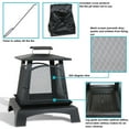 thumbnail image 4 of Sunnydaze Pagoda Style Steel with Black Finish Outdoor Fireplace - 32", 4 of 9