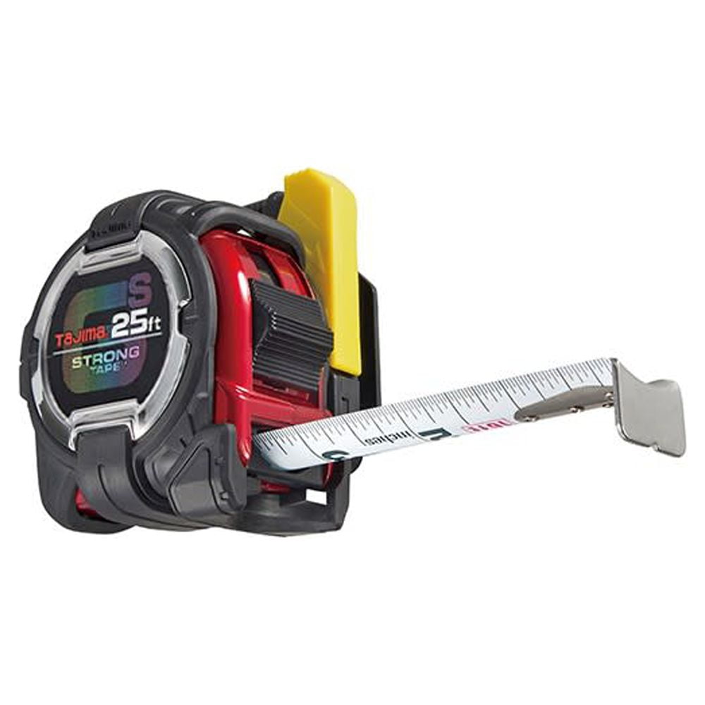 Tajima GSSF-25BW 25 ft. x 1-1/16 in. Steel Tape Measure with Safety Belt Holder