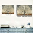 thumbnail image 6 of ARISTURING  Tree Of Life Canvas Wall Art Painted Grey White Beige Paintings Modern Abstract Forest Pictures Artwork for Living Room Bedroom Office Decoration 16x12inch, 6 of 6