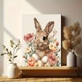 thumbnail image 6 of Qisvanset Bunny And Flowers Canvas Print 15.75x11.81 Inches, 6 of 8