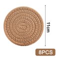 thumbnail image 2 of Posavasos de 8 piezas con soporte, posavasos absorbentes de tejido de algodón para bebidas, juego de posavasos minimalistas para decoración del hogar para mesa de protección de mesa de madera, 2 of 5