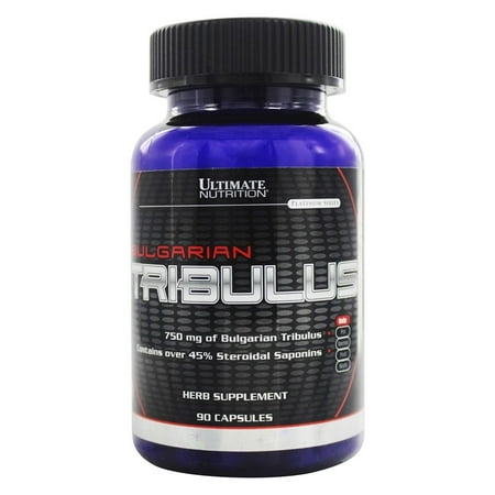 Ultimate Nutrition Bulgarian Tribulus Terrestris - Extremely Potent 45% Steroidal Saponins - Premium Grade Libido and Testosterone Supplement - Boosts Energy, Mood and Stamina, 750mg, 90