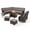 Brown/Gray, variant on Bellefurn 7 Piece Outdoor Wicker Patio Furniture Set with Swivel Rocking Chairs,Outdoor Sectional Sofa Set L-Shaped Sectional Sofa with Ottomans,Rattan Conversation Set for Backyard Porch Garden