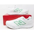 thumbnail image 2 of Size 9 - New Balance Fresh Foam 680v8 White Kelly Green, 2 of 6