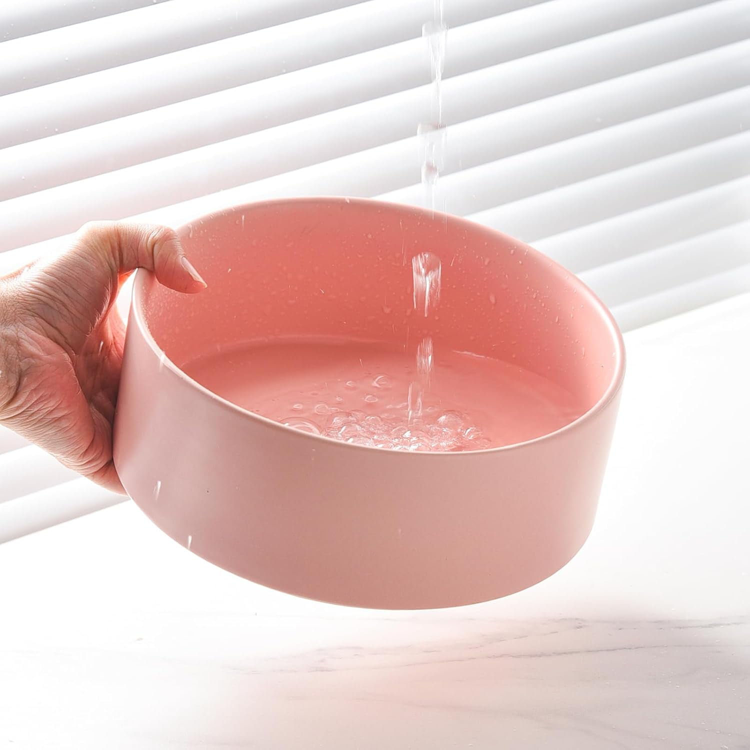 Ceramic Dog and Cat Bowl – Pink, 30oz/900ml Non-Slip Food and Water Dish – Durable, Easy to Clean, Dishwasher Safe Feeding Bowl for Small & Medium Pets