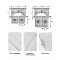 thumbnail image 5 of Texas Star Blue Swag Kitchen Curtains Sets for Windows 24 Inch Length, Farmhouse Country Branches Wooden Grain Short Window Curtain Panels Swags Valances and Tiers 3 Piece Set for Cafe/Dining Room, 5 of 5