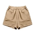 thumbnail image 5 of Tdoqot Womens Cotton Linen Outfit Sets- Summer Loose Fit Lightweight Casual Tank Tops and Shorts Khaki Size XS-2XL, 5 of 6