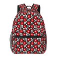 thumbnail image 1 of Balery Red Floral Mochila Escolar Impresa, Mochila Ligera para Viajes Casual, Mochila Duradera y Cómoda Multifuncional, Mochila para Laptop-One Size, 1 of 5