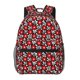 thumbnail image 1 of Balery Red Floral Mochila Escolar Impresa, Mochila Ligera para Viajes Casual, Mochila Duradera y Cómoda Multifuncional, Mochila para Laptop-One Size, 1 of 5
