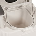 thumbnail image 3 of Wildnix Portable Bedside Commode with Adjustable Seat Height, Non-Slip Base, Armrests, and Comfortable PU Seat for Elderly and Pregnant Women, 3 of 6