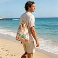 thumbnail image 3 of 2-in-1 Quick-Dry Beach Towel & Carry Bag, Vibrant Ocean Print Sand-Resistant Microfiber Towel, Compact Lightweight Towel for Beach, Gym, Travel, 3 of 5