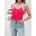thumbnail image 4 of Charmo Women's Ribbed Camisole Workout Tank Tops with Built in Bra Basic Undershirt, 4 of 6