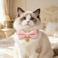 thumbnail image 2 of 2Pack Soft Corduroy Cat & Dog Collars with Bow Tie & Bell, Adjustable Breakaway Safety Collar for Small Pets, 2 of 8