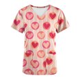 thumbnail image 4 of TIMIFIS Blouse d'Uniforme de Travail pour Femmes, Manches Courtes, Col en V, avec Poches, 4 of 5