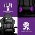 thumbnail image 5 of Silla Gamer Ergonómica Reposapiés Reclinable Gaming Oficina Negro, 5 of 5