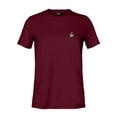 thumbnail image 4 of Dalix Sorcerer Frog Embroidered Cotton Relaxed Short Sleeve Tee T Shirt Womens in Maroon M Medium, 4 of 5