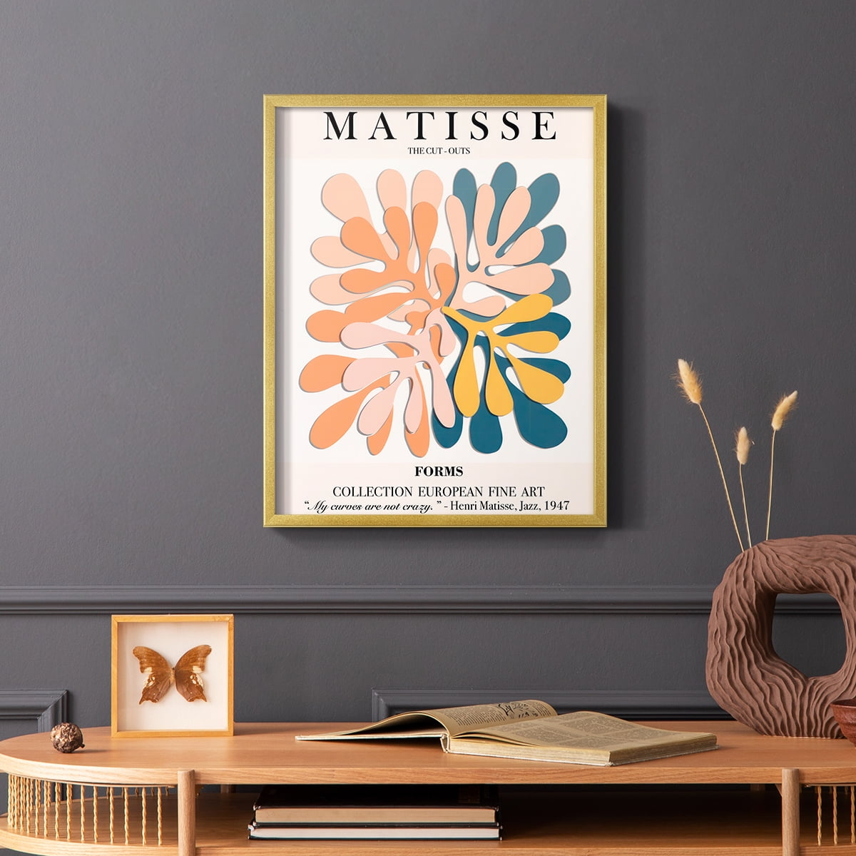 Matisse CXCIV Framed Print in Gold Solid Wood 8 x 10 Framed Print