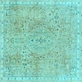 thumbnail image 1 of Ahgly Company Indoor Square Abstract Light Blue Modern Area Rugs, 3' Square, 1 of 4