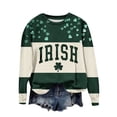 thumbnail image 1 of Culottes pour Femmes Chandail de la Saint-Patrick pour Femmes Chandails Imprimés Chandails Mignons Chandails d'Automne Chandail à Col Rond L Multicolore, 1 of 5