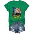 thumbnail image 6 of Yindaity Patriotic Shirts for Women USA Shirt Women American Flag Shirts Patriotic T-Shirt America 250th Birthday Short Sleeve Tops(Green,M), 6 of 8