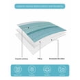 thumbnail image 5 of Quilts Queen Size, Teal Green Ombre Stripes Soft Comforter Bedding Set for Bed, Modern Farmhouse Lines Art Lightweight Quilted Bedspread with Pillow Cover(2 Pieces) for All Season, 90x96 Inch, 5 of 6