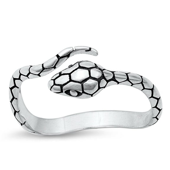 Open Adjustable Snake Wholesale Ring .925 Sterling Silver Band Jewelry Female Male Unisex Size 4