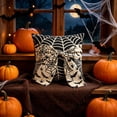 thumbnail image 6 of Diceymbol Halloween Throw Pillow Black Spiderweb Bow Accent Cushion for Sofa Chair Gothic Halloween Decor 18 Inch, 6 of 8