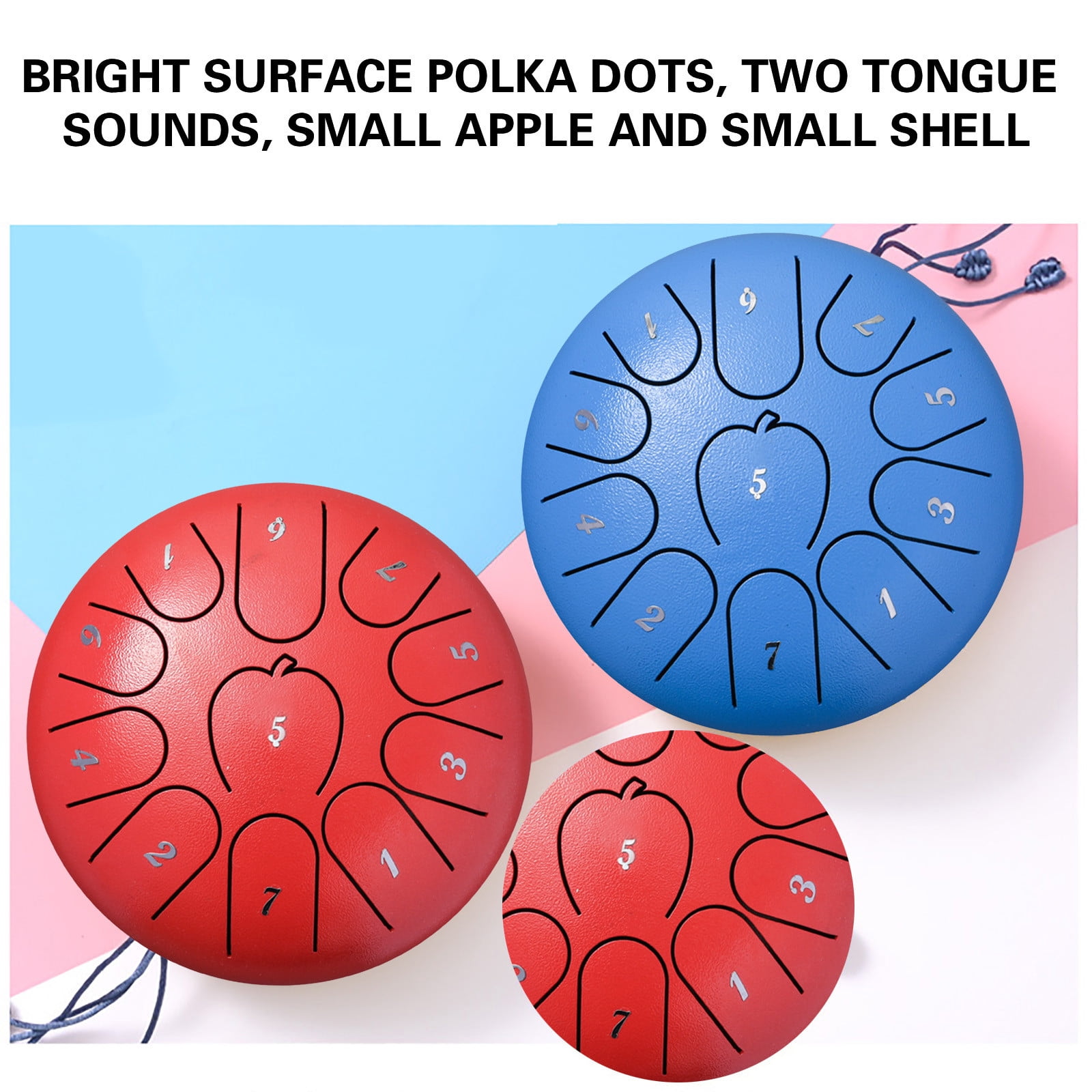 Qocolhg Outdoor Musical Rain Drums, 6 inch 11 Tone C Key Steel Tongue Drums for Outside, Musical Instruments for Toddlers 1-3, Mini Handpan for Meditation Yoga Zen Musical Education, Green