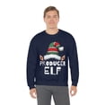 thumbnail image 5 of Producer Elf Christmas Unisex Sweatshirt, S-2XL Holidays Xmas Elves, 5 of 9