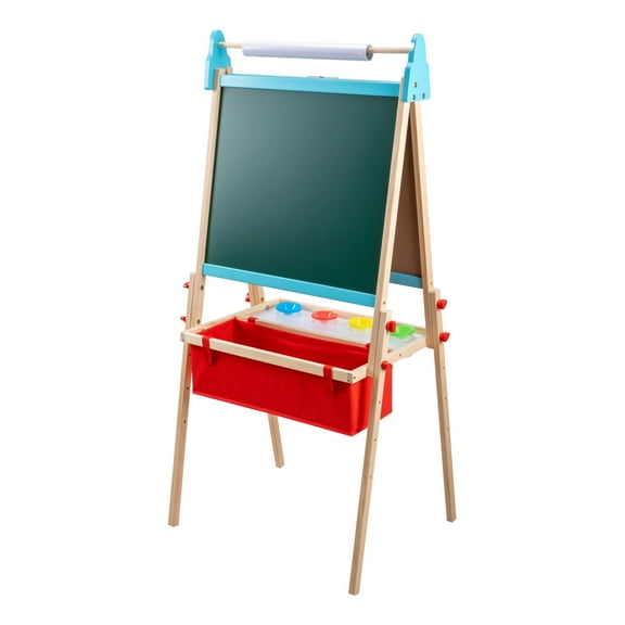 Office Depot® Brand Wooden Kids Art Easel with Magnetic Chalk & Dry-Erase Boards