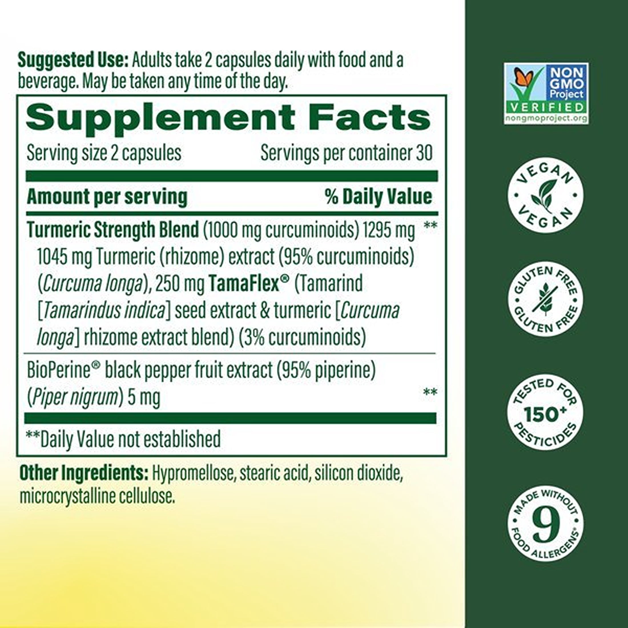 MegaFood Fast-Acting Turmeric Curcumin With Black Pepper - 60 Capsules, 30 Servings