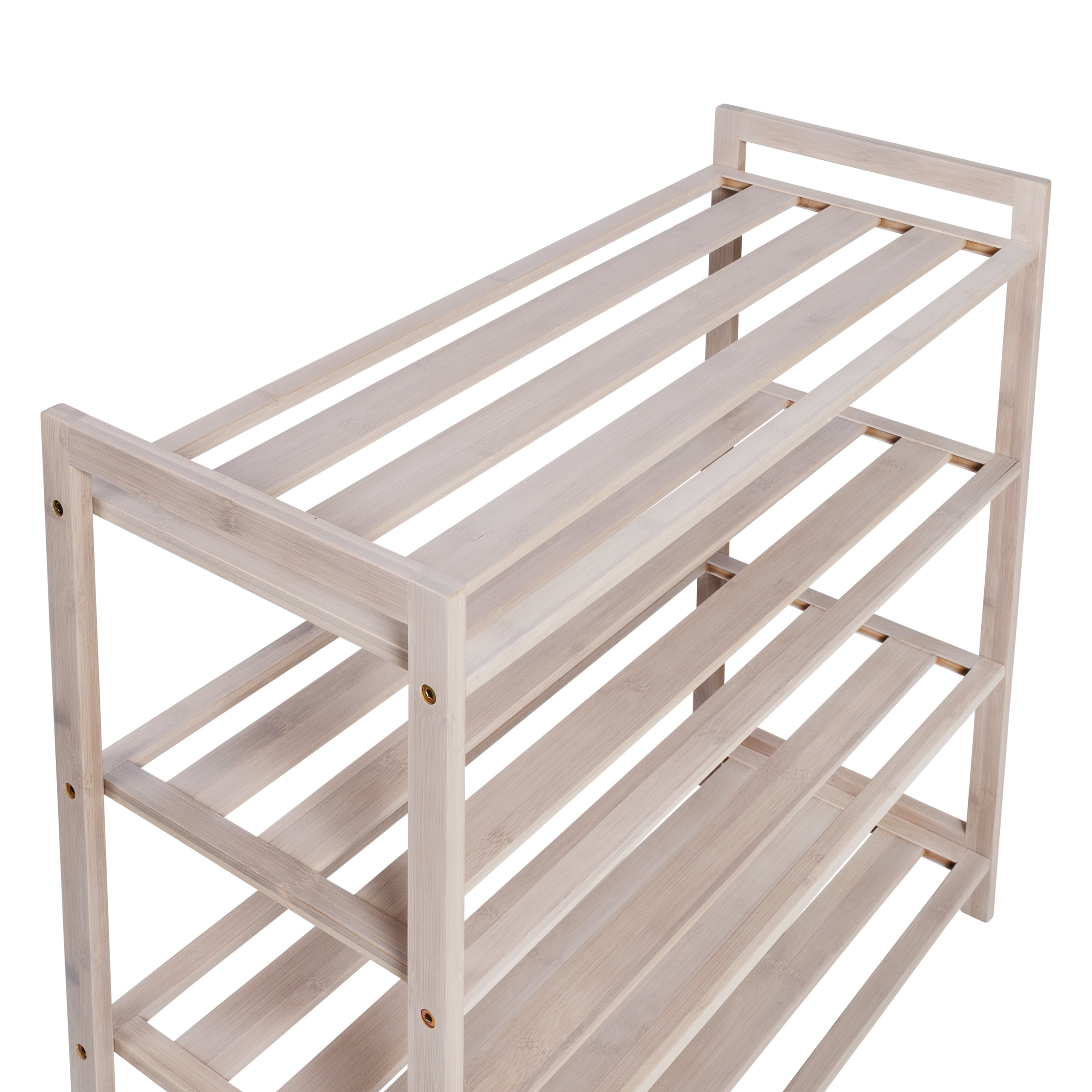 Honey-Can-Do SHO-01599 36 x 24-Inch Bamboo 3-Shelf Shoe Rack at