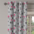 thumbnail image 2 of Ambesonne Abstract Triangle Grommet Curtain, Pastel Shapes, 50" x 72", Grey Pink Charcoal Grey, 2 of 6