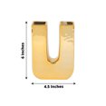 thumbnail image 3 of Efavormart 6" Shiny Gold Plated Ceramic Letter "U" Sculpture Flower Vase, Bud Planter Pot Table Centerpiece, 3 of 10