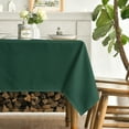 thumbnail image 5 of Sm:)e Set of 2 Stain and Wrinkle Resistant Fitable Hunter Green Table Cloth Rectangle 60x84 Inch, Reusable and Washable Polyester Table Covers for Party 4ft Table, 5 of 8