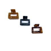 Time and Tru Square Claw Clips, 3-Pack