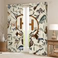 thumbnail image 2 of Castle Fairy Hunting Wood Letter H Black Out Curtains for Boys,Wildlife Deer Curtains Pack of 2 (42x63 Each), 2 of 6