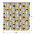 thumbnail image 5 of Waterproof Cute Sunflower Colorful Shower Curtain 72x72 Inch Boho Style Polyester Unique Shower Curtain for Bathroom Hotel Home Decor with 12 Plastic Hooks, 5 of 5