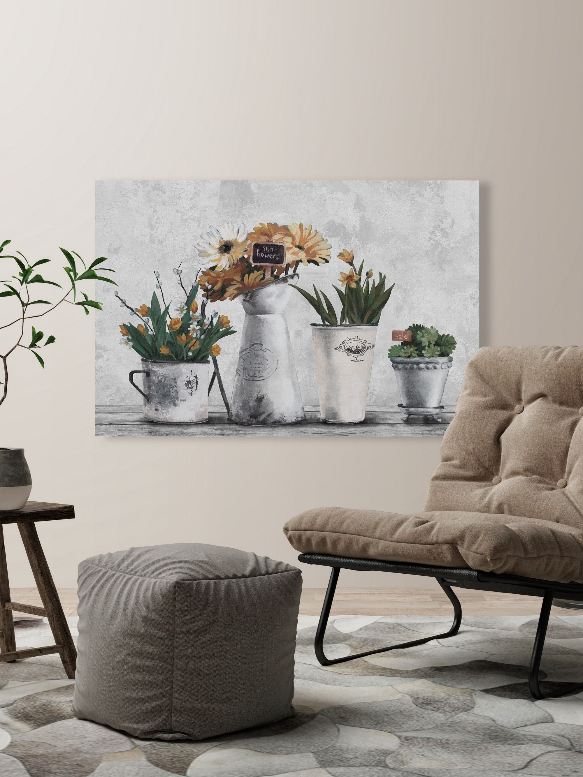 Marmont Hill Yellow Sunflowers Canvas Wall Art, 24" x 36"