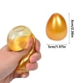 thumbnail image 2 of Beautynvta 1 Pc Easter Egg Stress Balls, 2.36'' Mini Easter Eggs Squeeze Toys Fidget Toys for Anxiety Relief, Easter Basket Stuffers Party Favor Gifts, Gold, 2 of 6