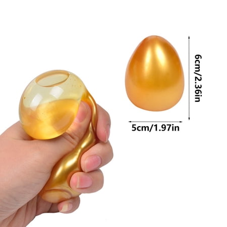 HASACHYL Golden Egg Stress Ball Imitation Surprise Release Toy Venting Squeeze Ball for Anxiety Relief Decompression Fidget Toy Adult Kids Novelty