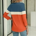 thumbnail image 5 of Texiao Women's V Neck 3/4 Sleeve Tops Color Block/ Shirts Basic Summer Tees, 5 of 7
