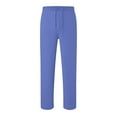 thumbnail image 6 of nerohusy Wide Leg Sweat Pants Women High Waisted Baggy Drawstring Flare Sweat Pants with Pockets Casual Soft Lounge Trousers Blue,L, 6 of 7