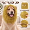 thumbnail image 4 of Dog Lion Mane Costume Halloween Pet Headwear With Ears And Tail Plush Mane Hat For Medium Large Dogs Party Photo, 4 of 5