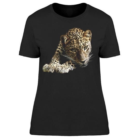 Leopard W/Extended Front Legs T-Shirt Women -Image by Shutterstock, Female Large