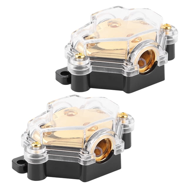 2 uds bloque de distribución de energía 1 en 3 vías amplificador de Audio Cable divisor Protector de circuito para Auto coche barco