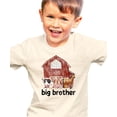 thumbnail image 2 of Big Brother Barn Farm Animals Shirt for Sibling Reveal Baby Announcement Outfits Natural Shirt Youth Small, 2 of 5