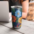 thumbnail image 4 of 20 Oz Pioneer Flower Coffee Tumbler Double Wall Insulated Stainless Steel Water Bottle | Metal Reusable Thermoses Flask with Cup Cap | Leak & Sweat Proof with Anti-Dust Lid, 4 of 7