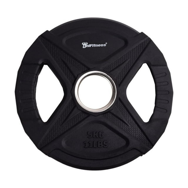 Disco de peso Unifitness negro de 5 kg