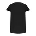 thumbnail image 4 of Fanxing Womens Plus Size Tops Pleated Tunic Blouses Summer Ruffles Short Sleeve Tshirts for Women Flowy Casual Tees Shirts Black,XXL, 4 of 6